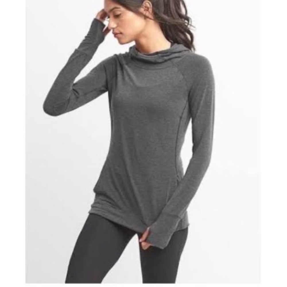 GapFit Breathe Long sleeve Hoodie With Thumbholes Size XS